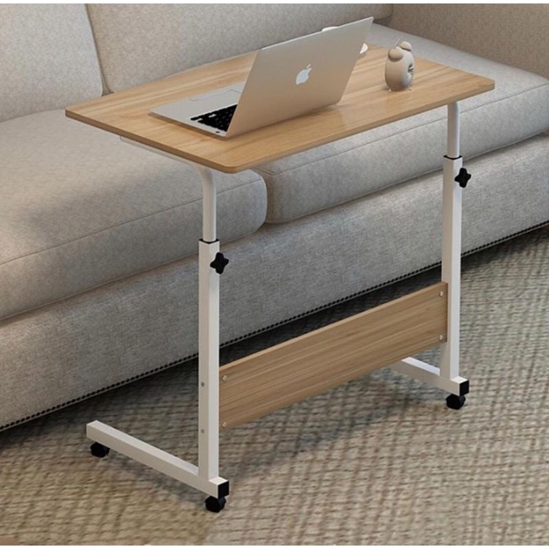 Adjustable Height Bedside Laptop Table Portable Wooden Notebook Mobile ...