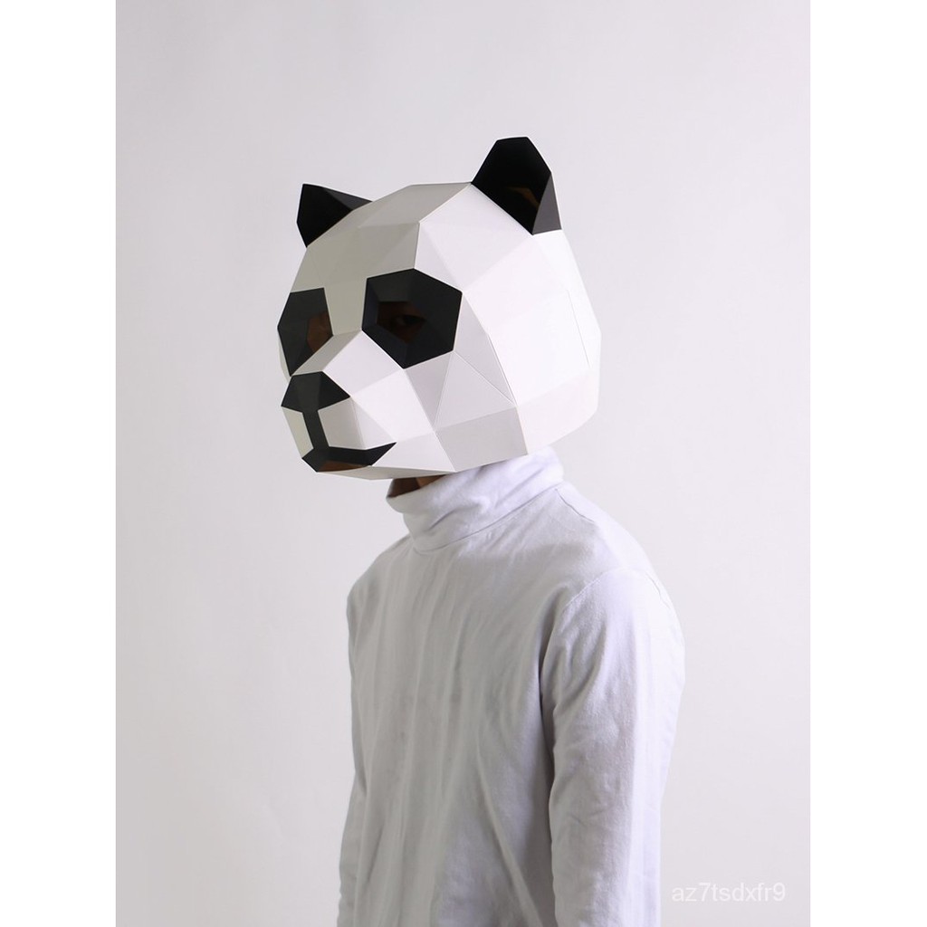 Panda Gergasi Harimau Singa Binatang Acuan Kertas Headgear Origami Muka Penuh Topeng Kanak Kanak Kreatif Kanak Kanak Bua Shopee Malaysia