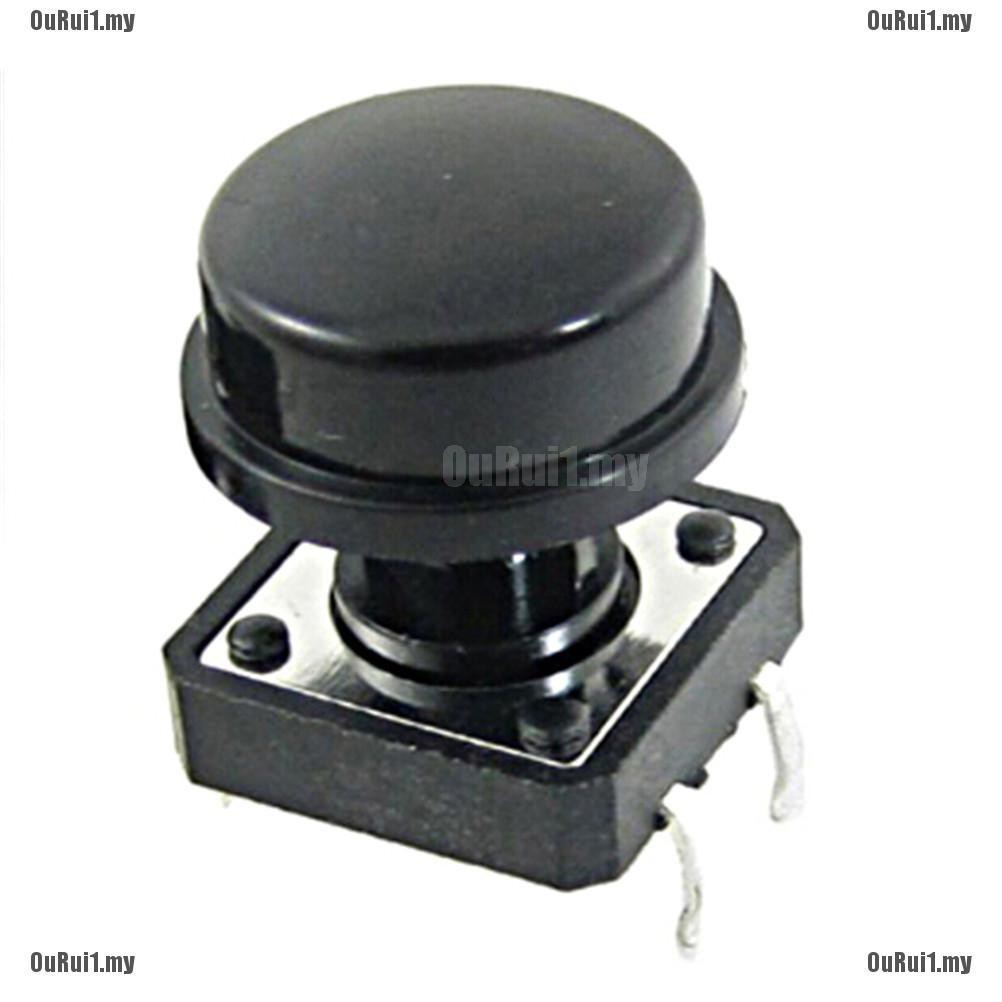 10pcs Momentary Tact Tactile Push Button Switch 4 Pin w Cap FP