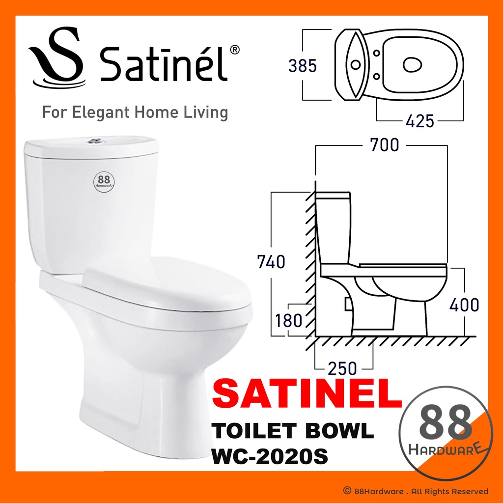 Satinel WC2020S toilet bowl water closet toilet bowl set mangkuk