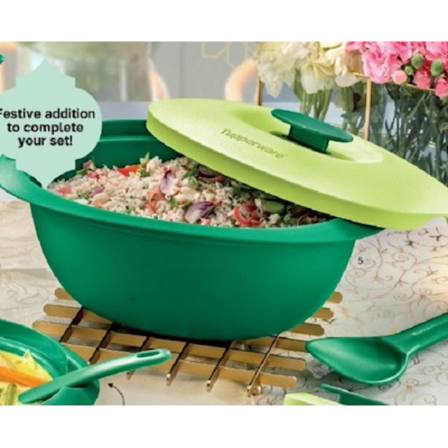 Tupperware Blossom Rice Server with Serving Spoon (1) 3.0L