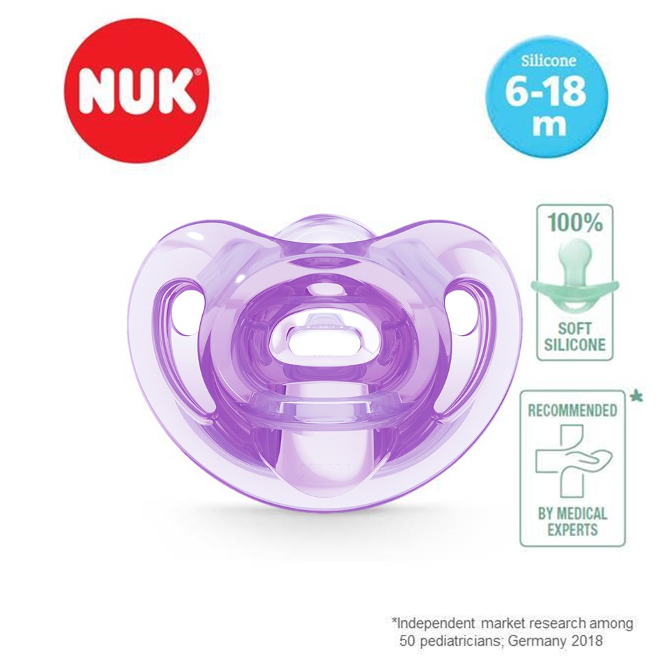NUK Sensitive Silicone Pacifier Size 2 6 Months Above Shopee