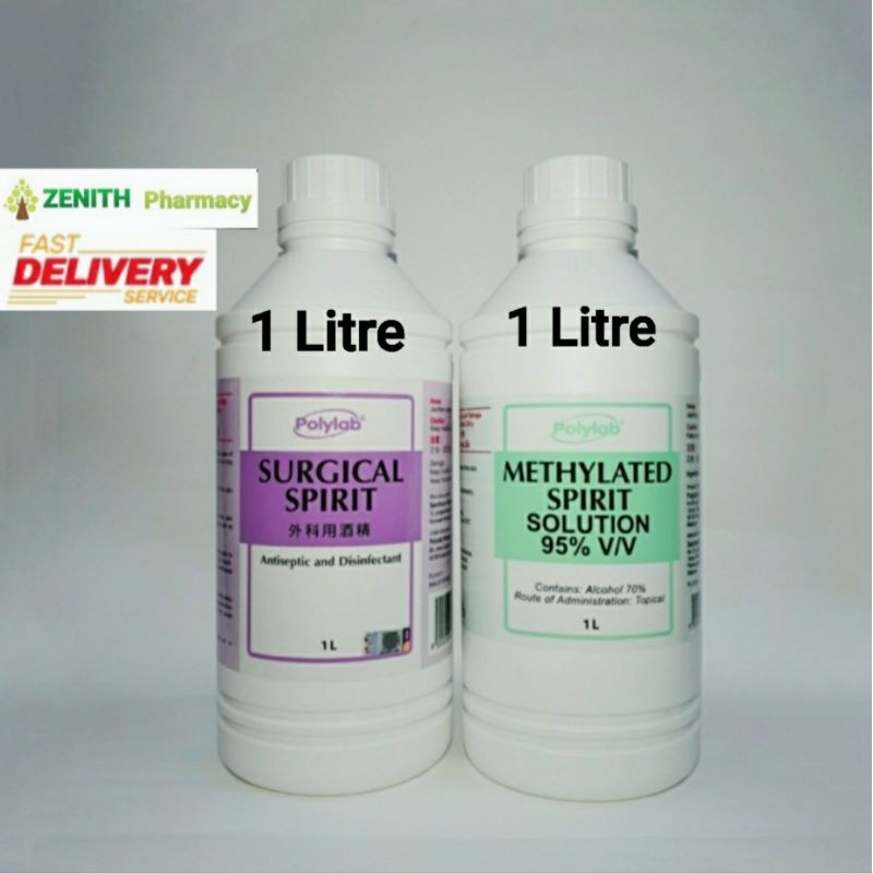 Polylab Surgical Spirit Methylated Spirit Solution 95 v/v 1 L Shopee