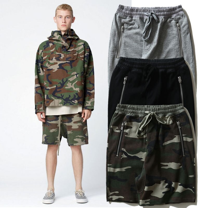 fear of god camo shorts