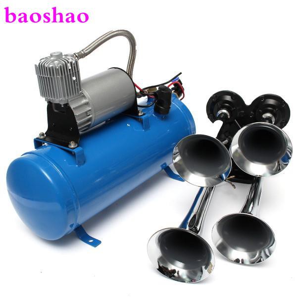 Air Horn Compressor >> 2019 New 4 Trumpet Vehicle Air Horn 12v 24v Compressor Tubing 150 Db Train 120 P Air Horn Compressor >> 2019 New 4 Trumpet Vehicle Air Horn 12v 24v Compressor Tubing 150 Db Train 120 P