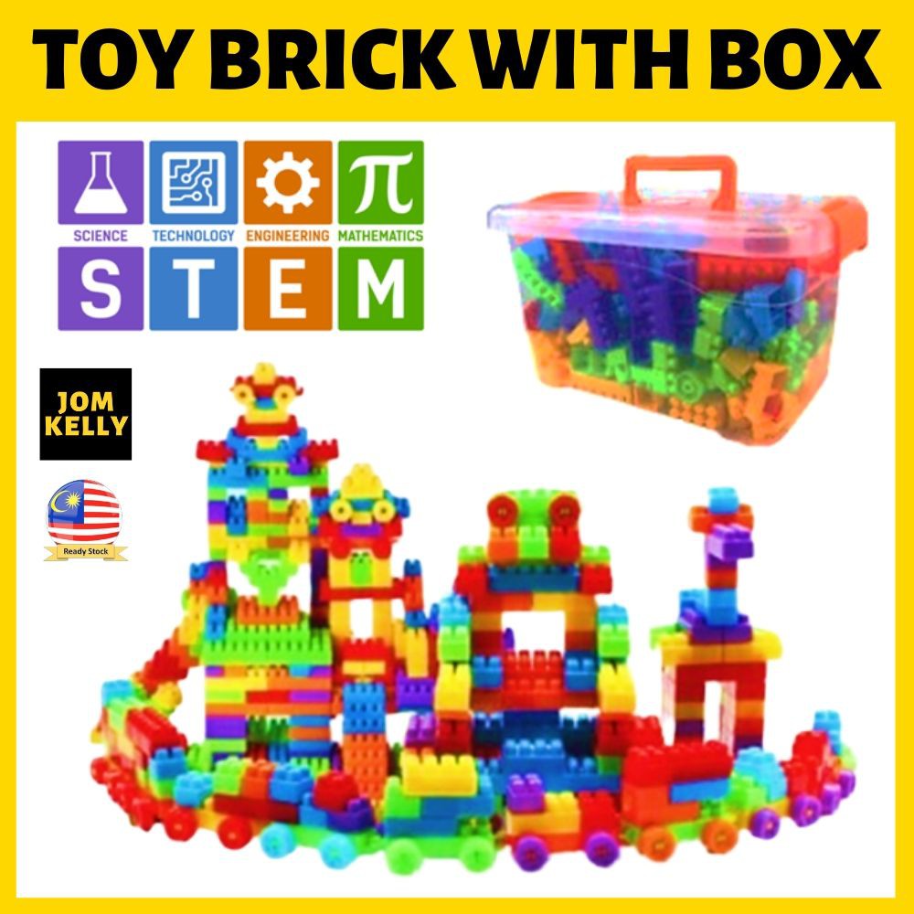 JOM KELLY Toy Brick Building Block Box+Lid Shopee Malaysia