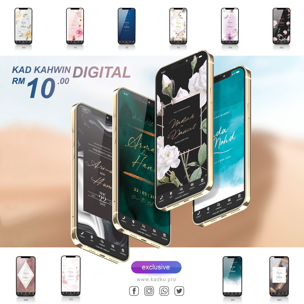 Promosi Kad Kahwin Digital I E-Card Wedding Invitation I Digital Invitation / Engagement / Event