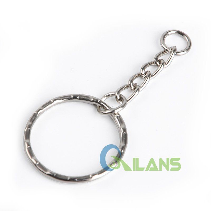 Details about   200pc DIY 25mm Polished Silver Keyring Keychain Split Ring Short Chain Key Ring^