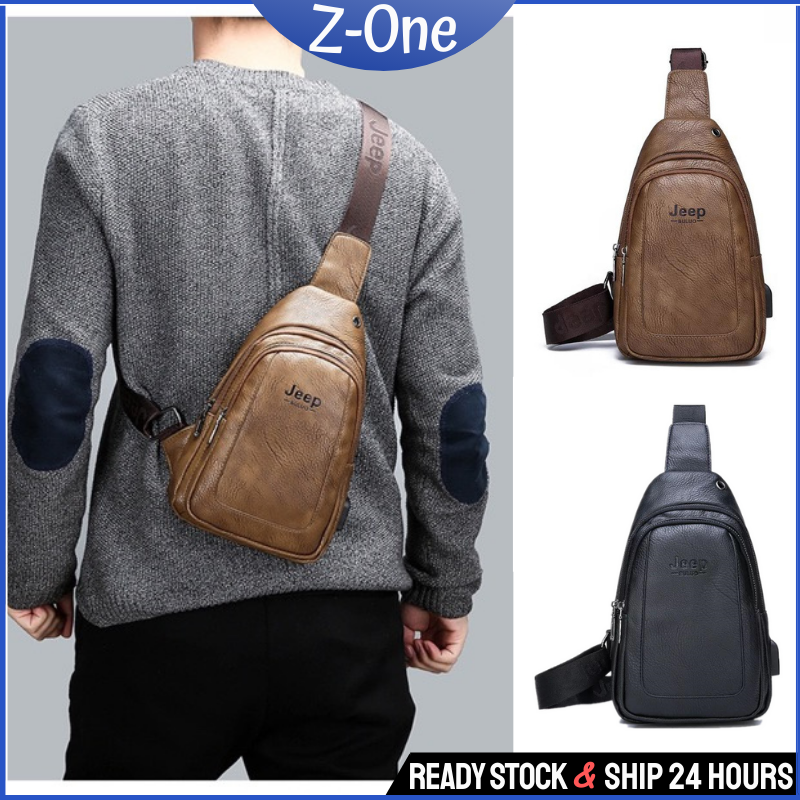 Z-One Ready Stock Malaysia Jeep Buluo Men Leather bag Men Shoulder bag ...