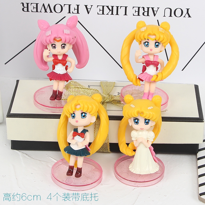 4pcs Set Sailor Moon Princess Cut Wedding Birthday Party Cake