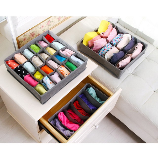 3pcs Underwear Storage Box Ties Socks Shorts Bra Underwear