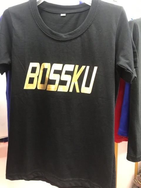 Bossku Cotton Tshirts Gold Printed Girl & Boy Tee