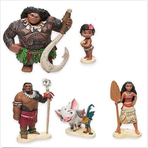 Toys Games Moana Action Figures Doll 6pcs Set Kids Figurines Figma Cake Topper Toys Present Com