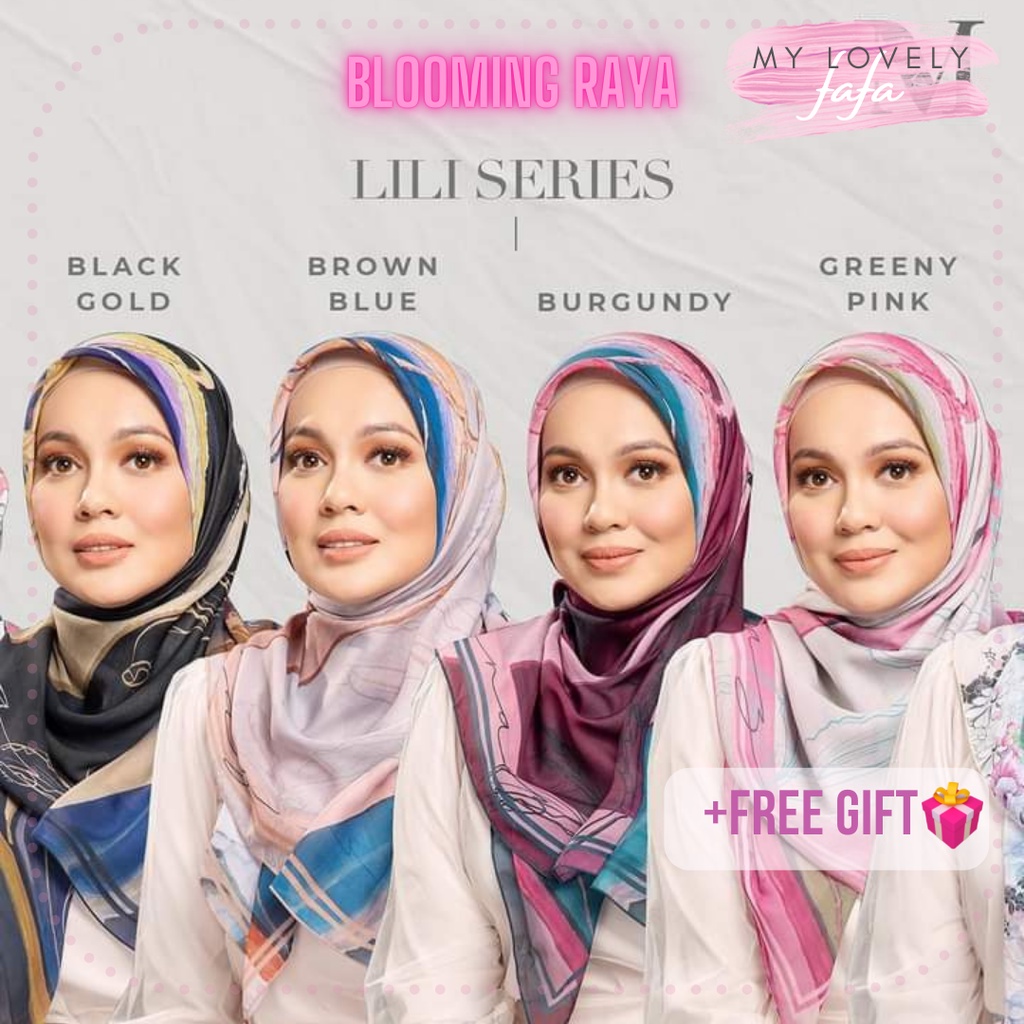 [RAYA] MINAZ Tudung Bawal Hijab Blooming Raya: LILI Series Bidang 45 ...