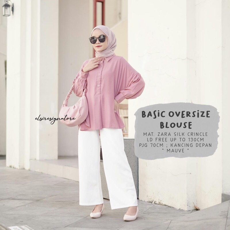 Basic Blouse Plain Clothes Top Big Size Women Latest Ld 130 Oversize Outfit Casual Hijab Shopee Malaysia