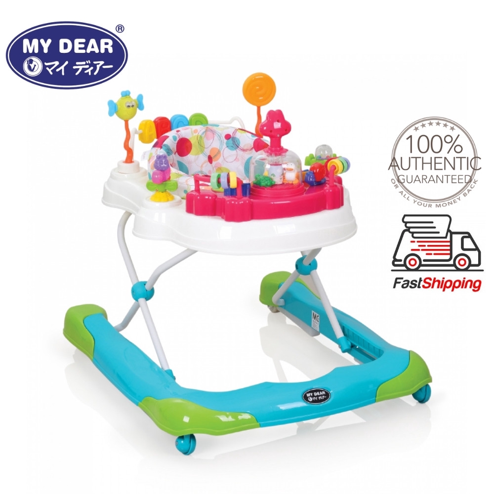 My Dear Baby Walker 124 With Detachable Toys And Rotatable Seat Shopee Malaysia