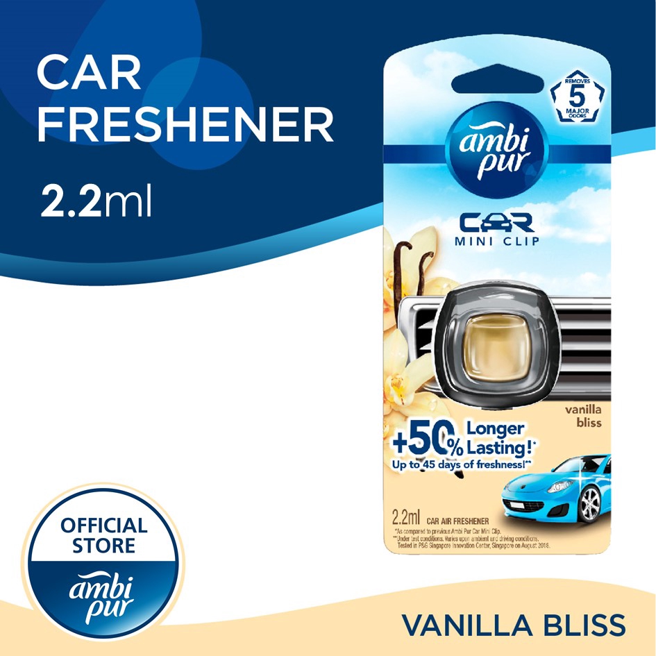 Ambi Pur Air Freshener Vanilla Bliss Car Mini Clip 2.2ml (Ambipur car