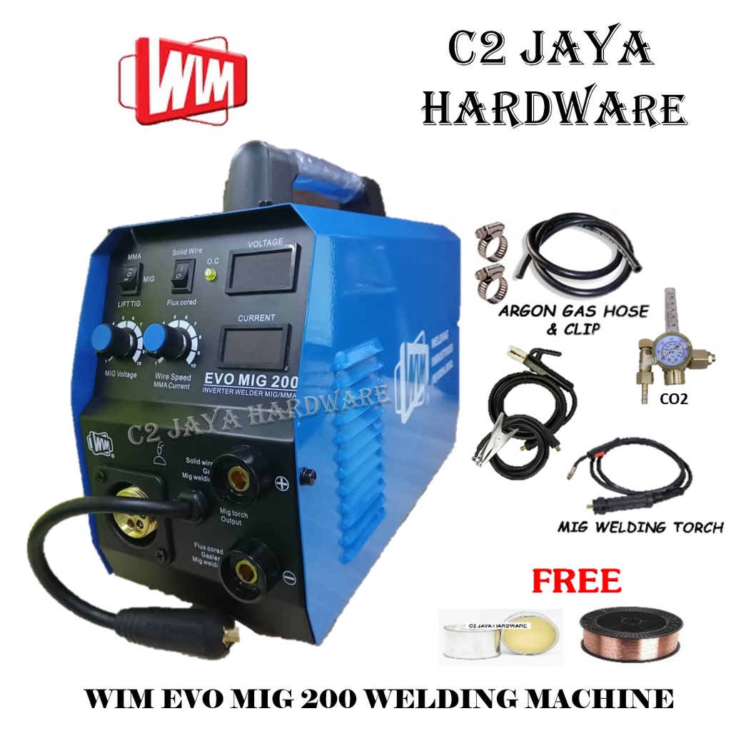 WIM EVO MIG 200 Portable MIG WELDING MACHINE Shopee Malaysia
