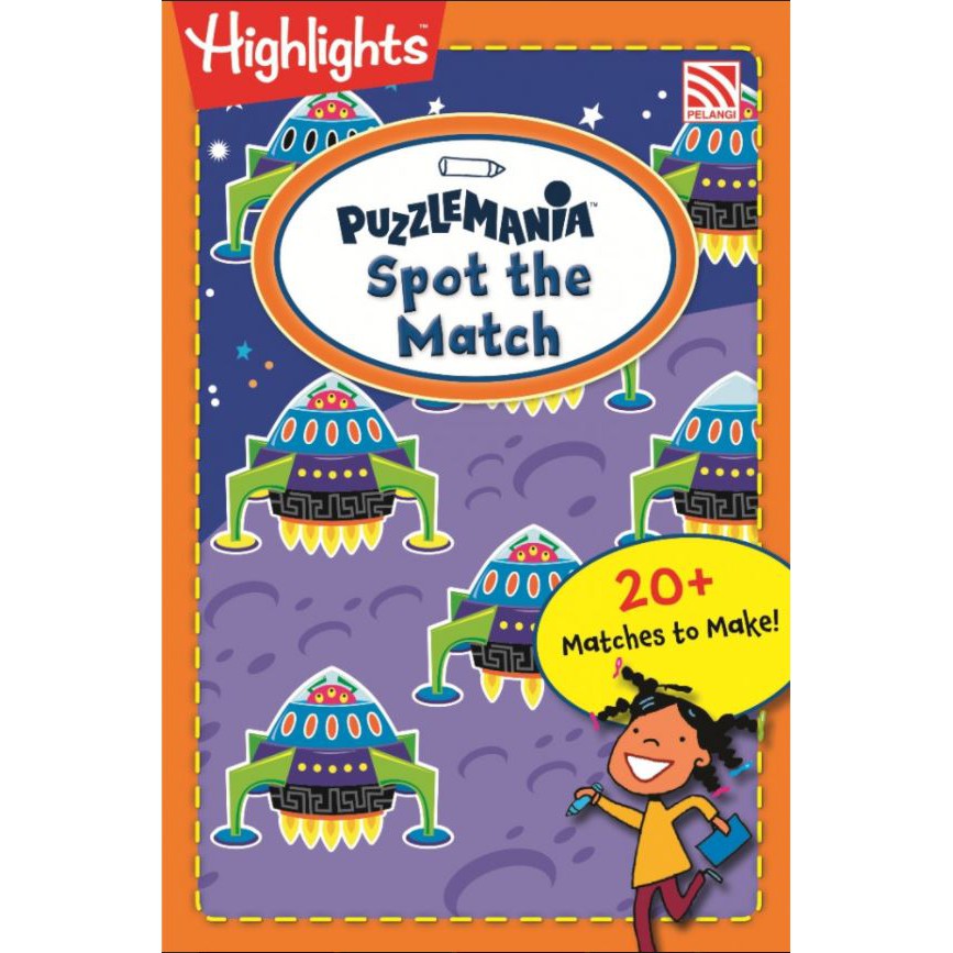 儿童益智游戏小本益智游戏书（英文）HIGHLIGHTS PUZZLEMANIA SPOT THE MATCH A MESS OF MAZES  WACKY WORD FIND TIC TAC ROW LOGIC ORANGE橙色| Shopee Malaysia