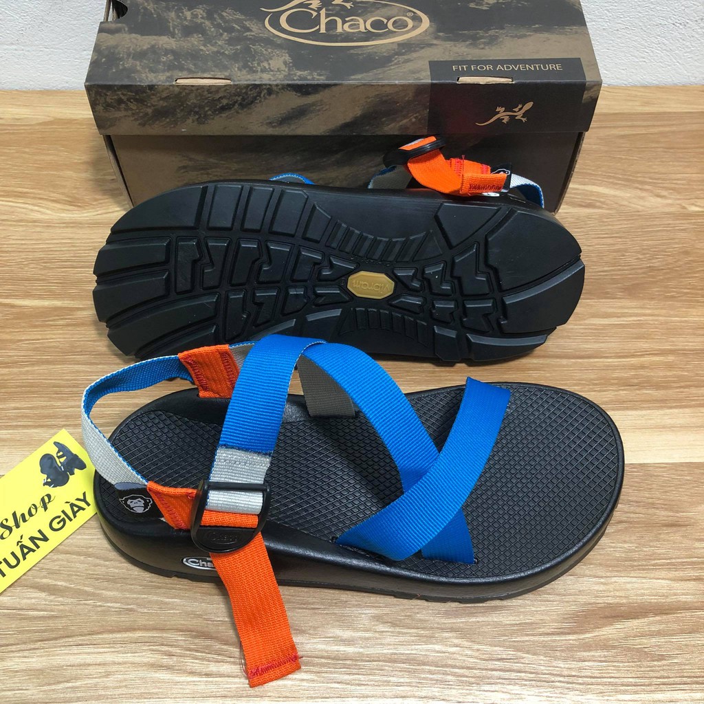 (hot) Chaco Sandals With Rear Strap In Orange Blue | Shopee Malaysia