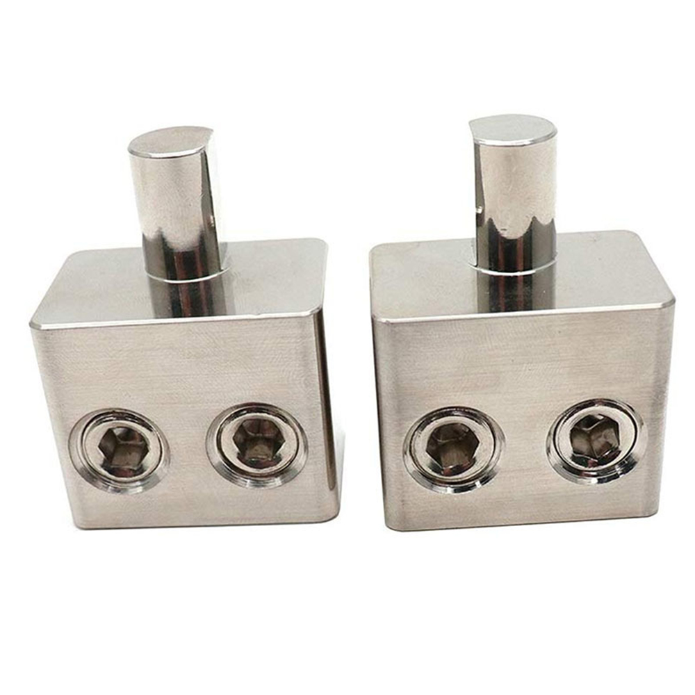 2 PCS 1/0 Gauge to 4 Gauge Wire Reducer 2pcs Car Audio Amp Power/Ground Input Reducer Adapter Brass with Nickel Plated 