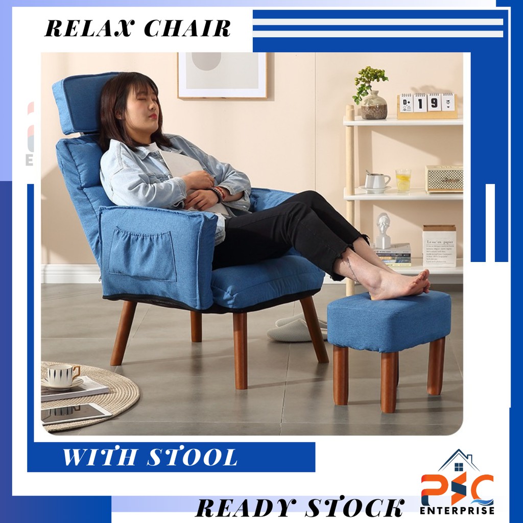 READY STOCK MALAYSIA ***Adjustable Lazy Chair / Sofa with Stool / Stool Sofa/ KERUSI MALAS/ SOFA