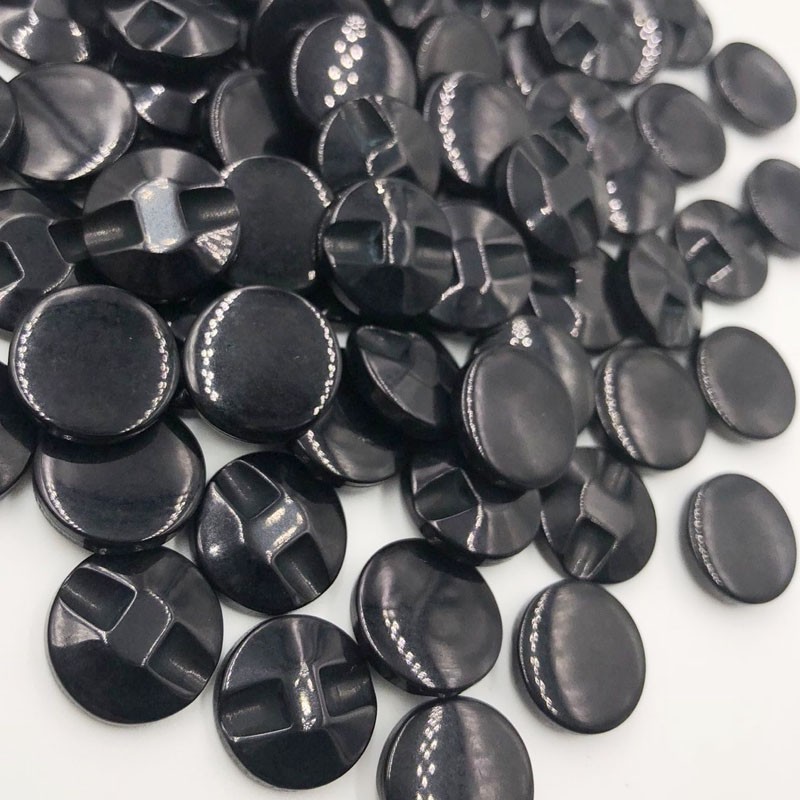 Fashion Washable Pearl Eco-friendly 50pcs 12mm Black Resin Buttons Apparel Sewing Accessories PM168