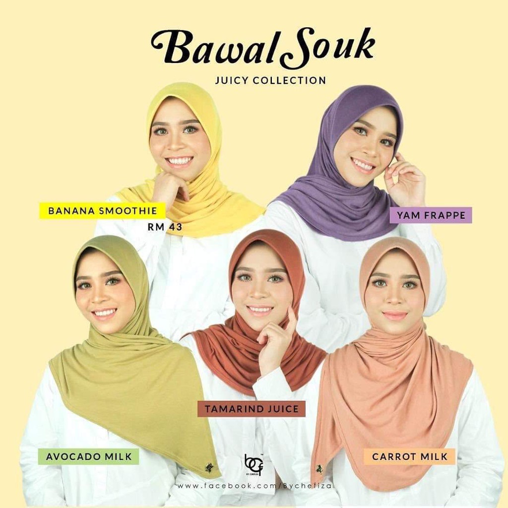 SOUK BERHANTU 👻 TUDUNG BAWAL INSTANT BAWAL IRONLESS COTTON VISCOSE ...