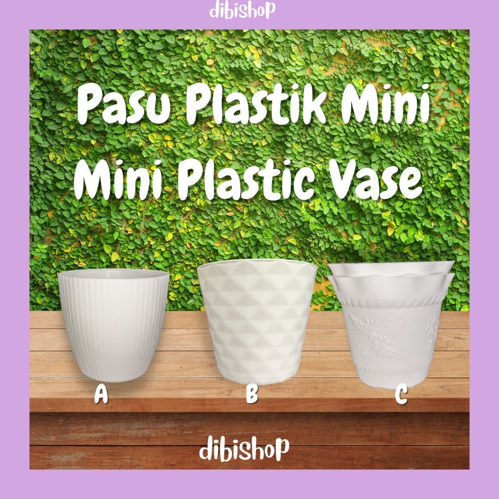 !!RESTOCK & RENEW!! Mini Plastic Vase Pasu Plastik Mini White Putih