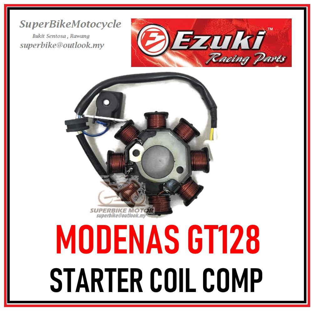 MODENAS GT128 Starter Coil Complete / Fuel Coil Shopee Malaysia