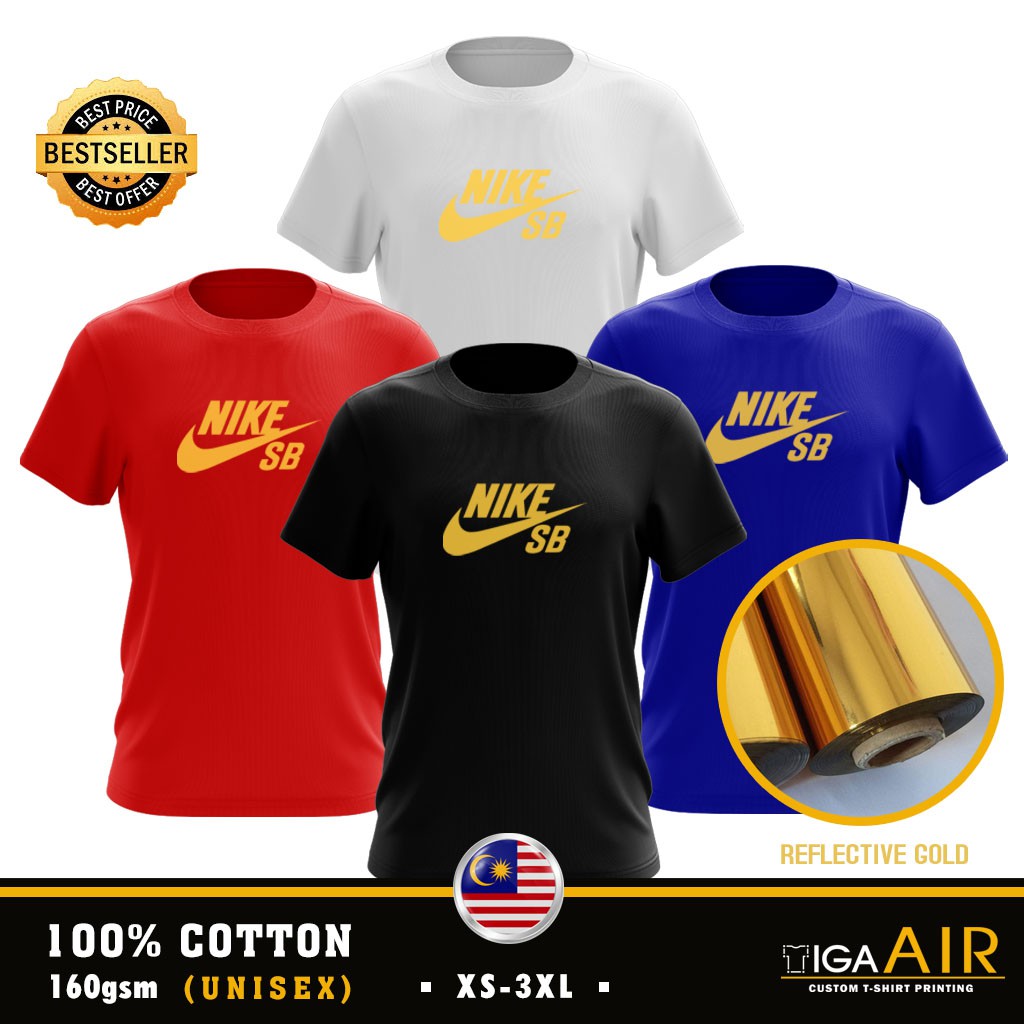 red black and gold nike shirt