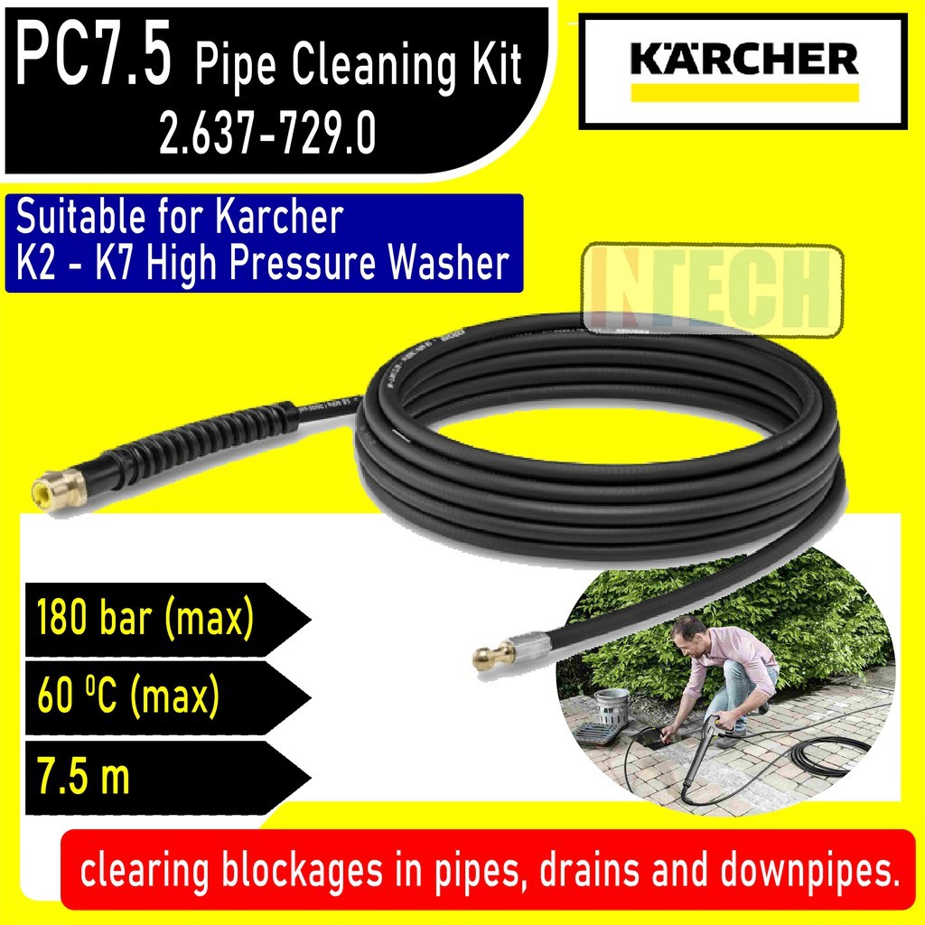 stroke type snap KARCHER PC7.5 PIPE CLEANING KIT 26377290 (SUITABLE FOR ALL KARCHER K2 - K7  HIGH PRESSURE CLEANER) | Shopee Malaysia