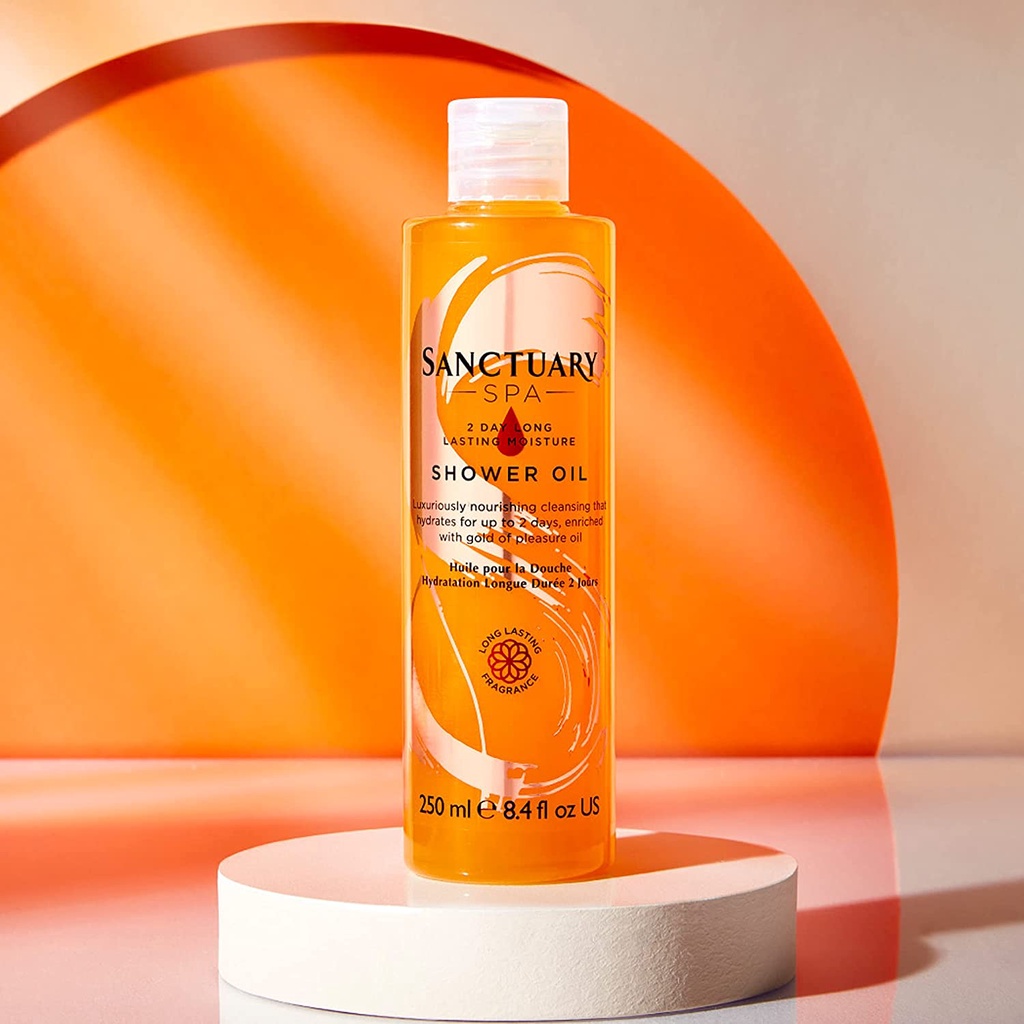 Sanctuary Spa Shower Oil with Natural Oils, Vegan and Cruelty Free, 250 ...