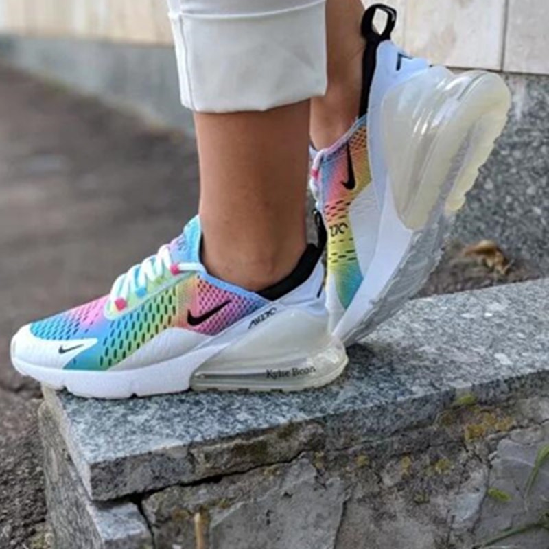 nike rainbow detail mesh sneakers