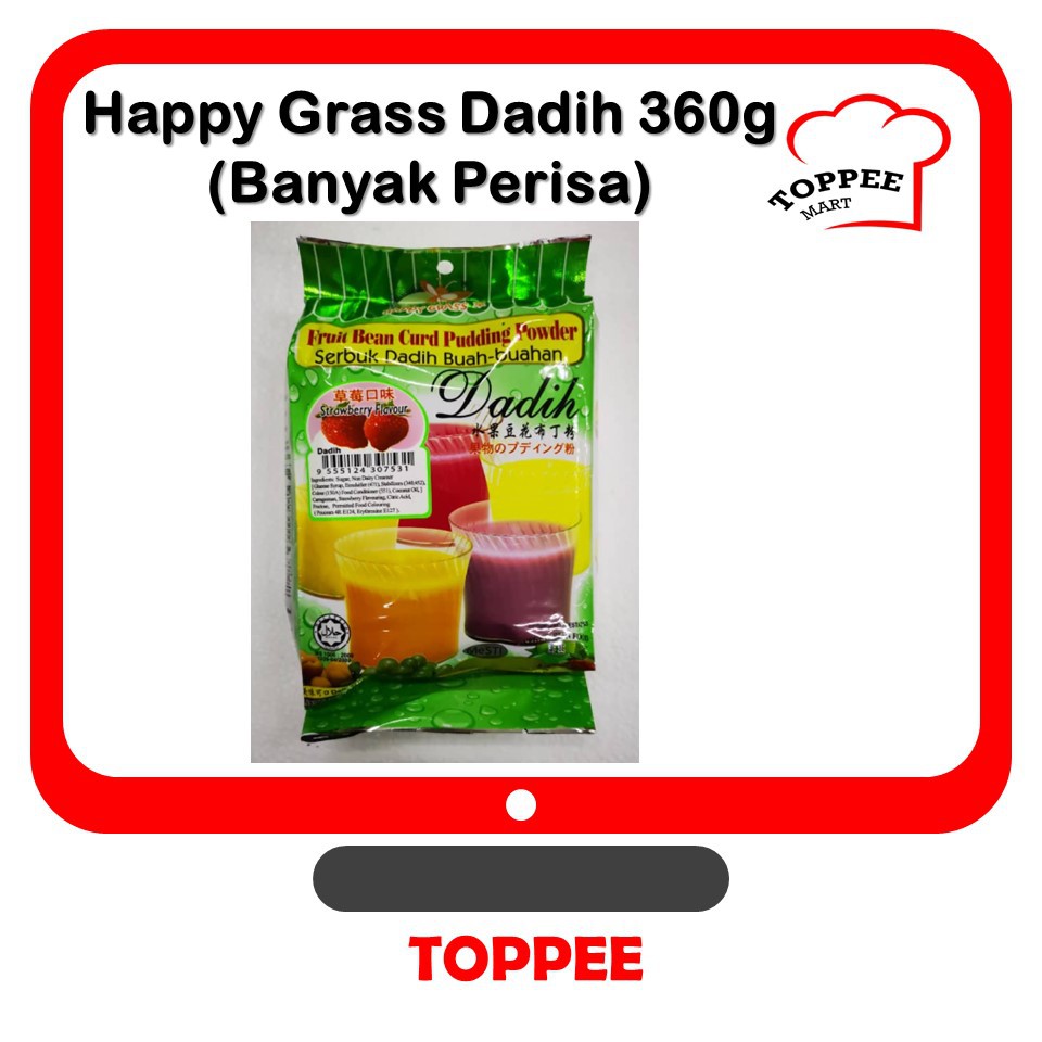 Happy Grass Serbuk Dadih Puddingpowder 360g Banyak Perisa Shopee Malaysia