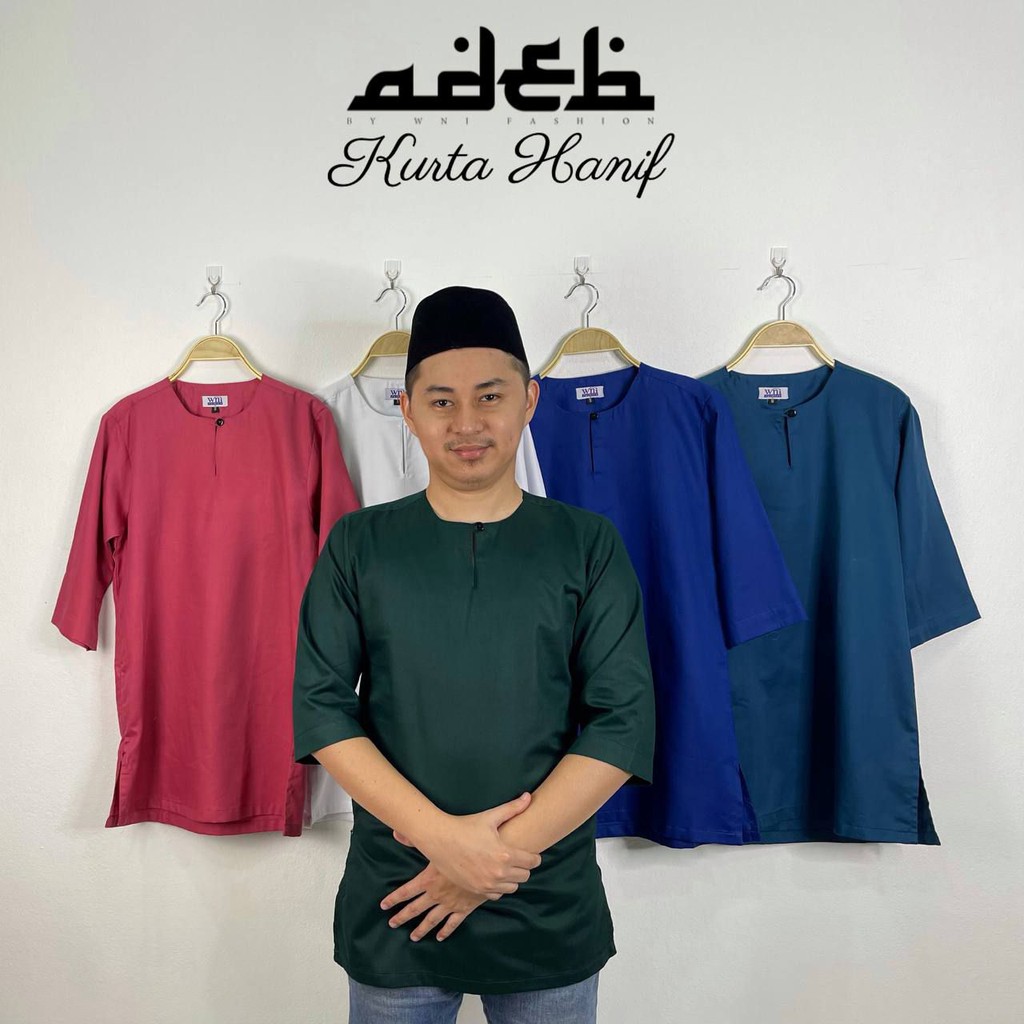 Buy Baju Kurta Lelaki Lengan Pendek Hanif Seetracker Malaysia