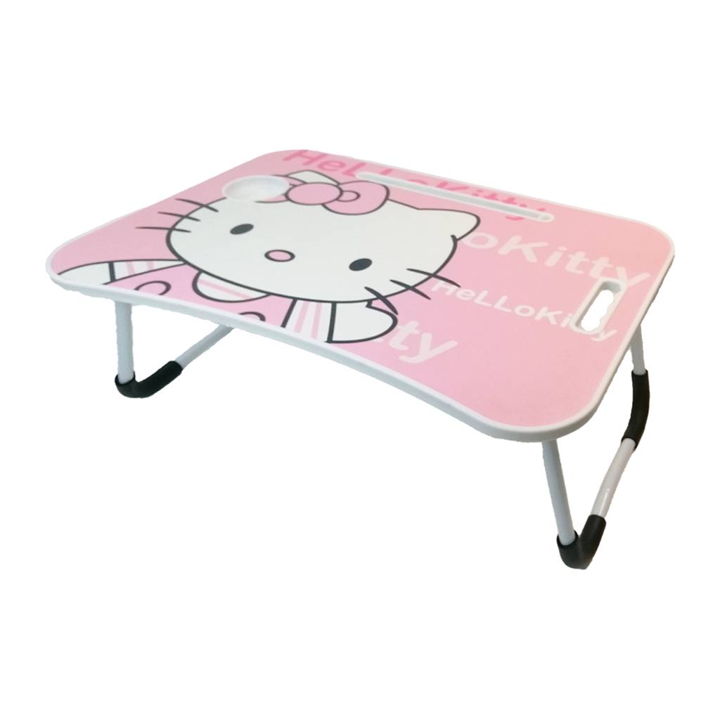 🌹[Local Seller]  Cartoon Foldable Study Table Laptop Ipad Stand Cup Holder Kids Table Wooden Fol