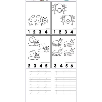 K2 Worksheet Maths Kindergarden Counting Worksheet Softcopy Learning 1 ...