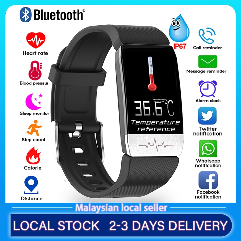 Smart Watch Heart Rate Blood Pressure Blood Oxygen Monitoring Ecg Exercise Temperature Watch