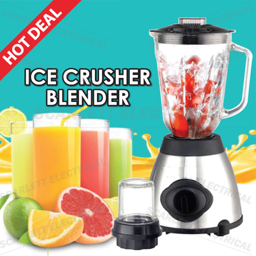 2 in 1 Ice Crusher Blender Grinder Mixer Smoothie Soy Juice 600W 1.5L Shopee Malaysia