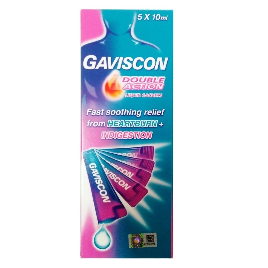 GAVISCON DOUBLE ACTION LIQUID SACHET (5S X 10ML) EXP 11/20 Shopee