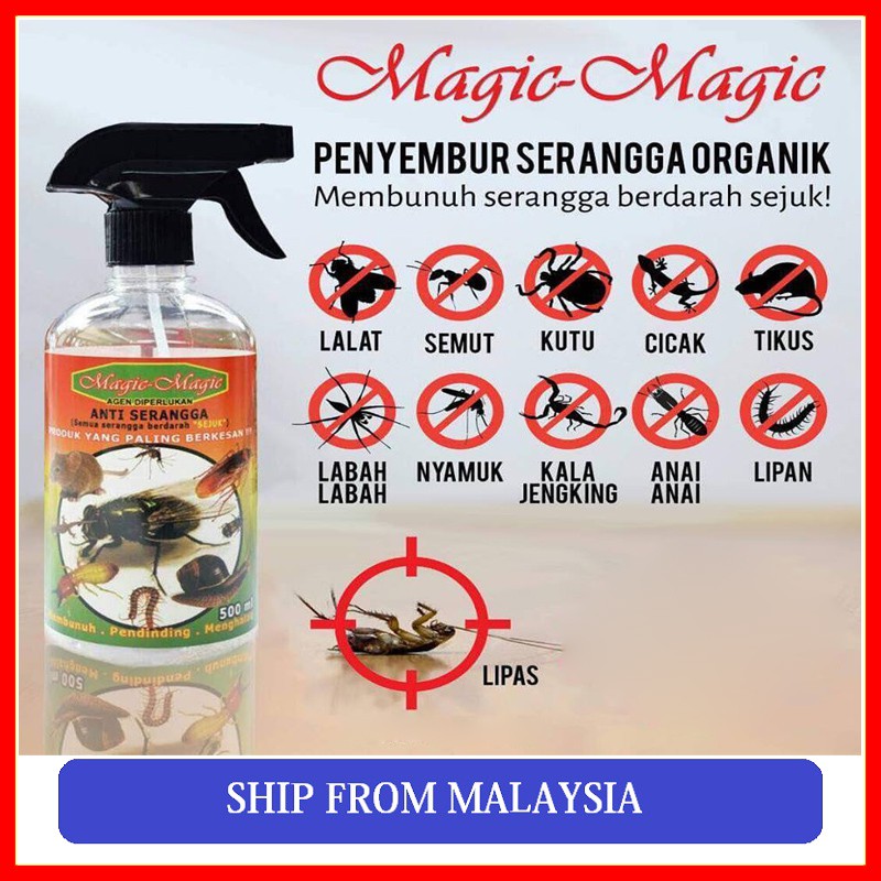 SPRAY SERANGGA MAGIC MAGIC, SPRAY ORGANIK- UBAT SEMUT UBAT 