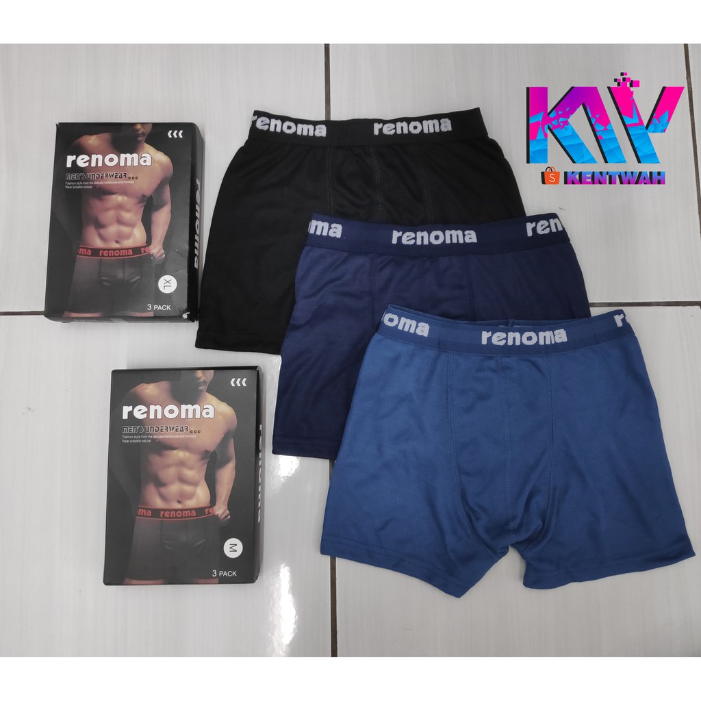 [Ready Stock]3PCS Renoma Men Boxer/Trunks Underware Shopee Malaysia