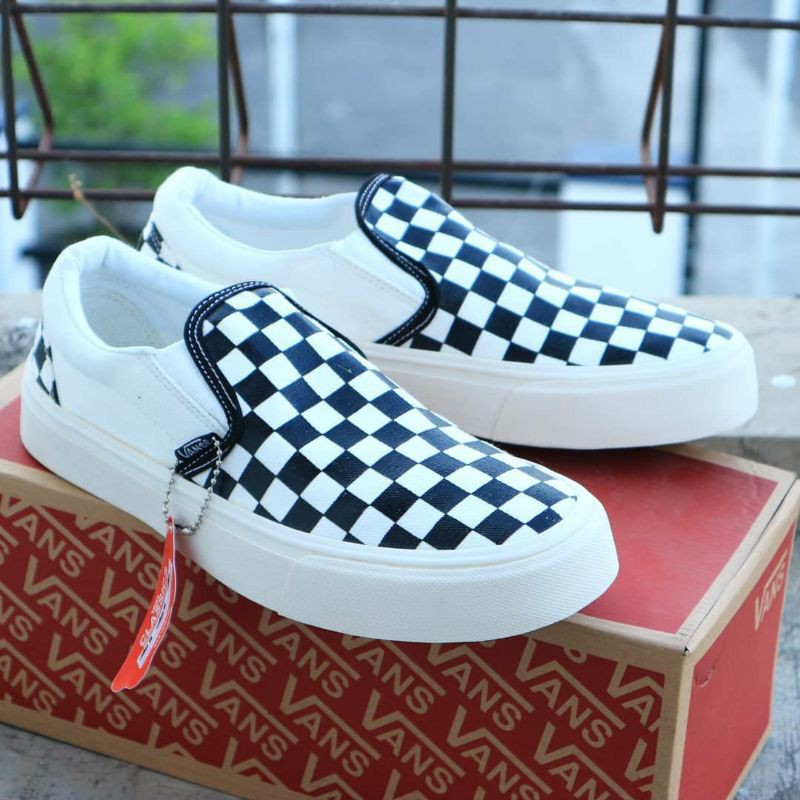 Doven Selskab At øge Vans checkboard slip on Chess premium | Shopee Malaysia