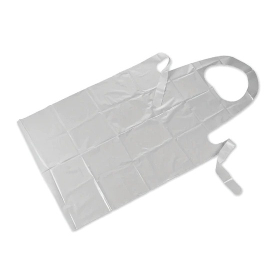 PROGUARD Economic LDPE Apron white/blue CPDALDPEW / CPDALDPEB