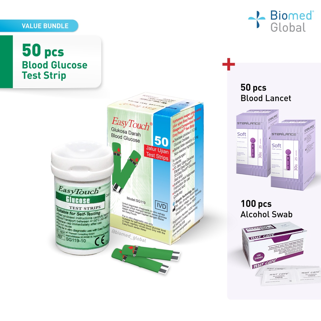 Easytouch GCU Glucose Test Strips, 50 Strips/Box, FREE with Blood