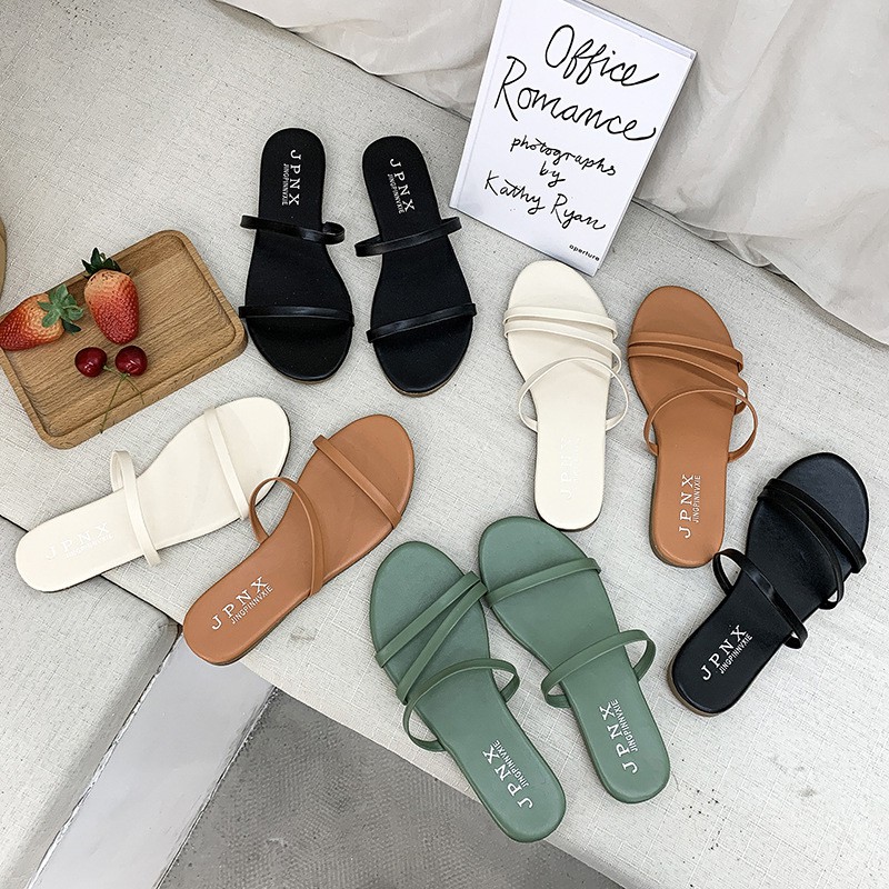 belt model slippers