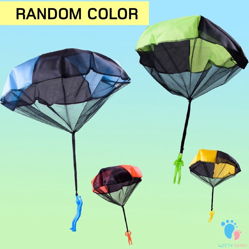 【Witty】Hand Throwing Kids Mini Play Parachute Toy Soldier Outdoor