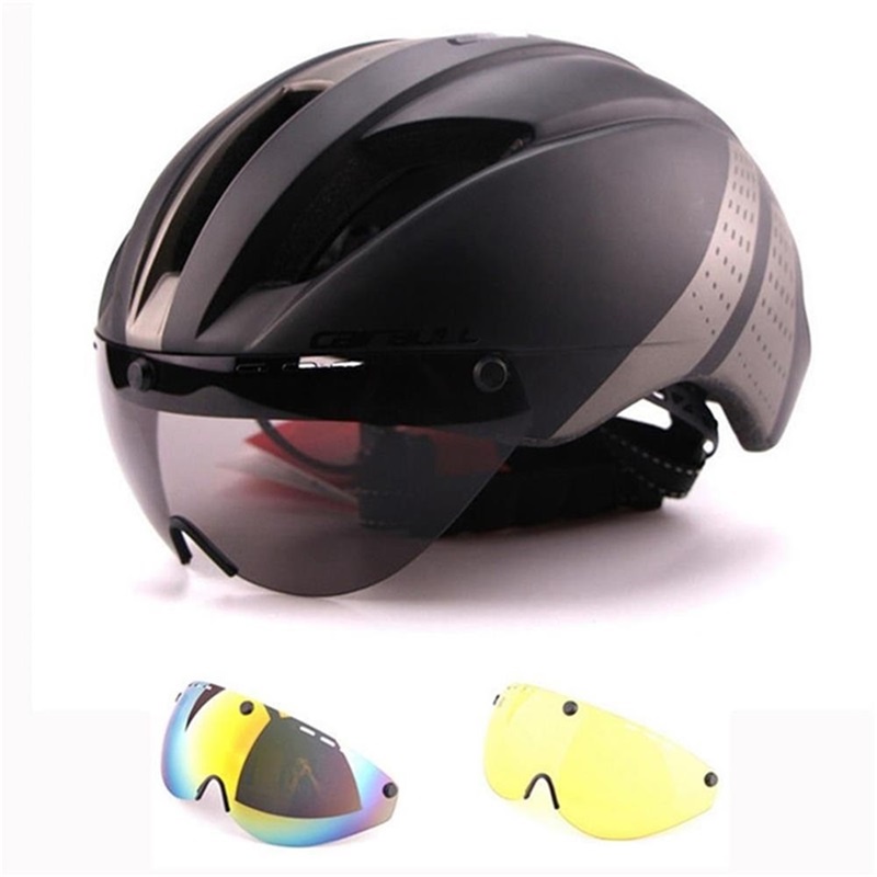 280g Aero Goggles Bicycle Helmet Road Bike Sports Safety In-Mold Helmet Riding Mens Speed Airo Time-Trial Cycling Helmet