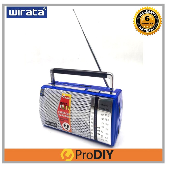 WIRATA LT-D6.5U Portable Radio - Random Colour